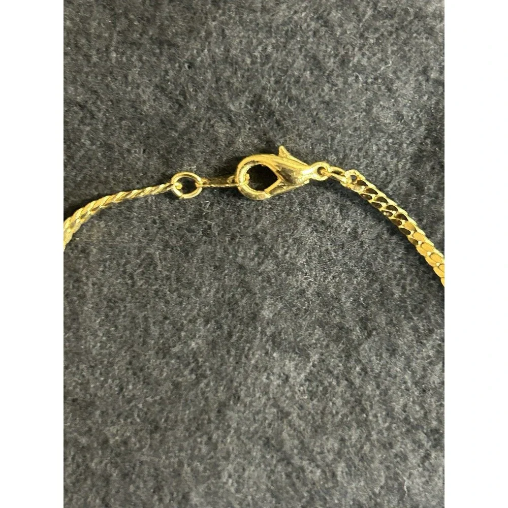 Park Lane Gold Tone Herringbone Faux Pearl Rhinestone 18" Necklace J322 - Picture 6 of 10